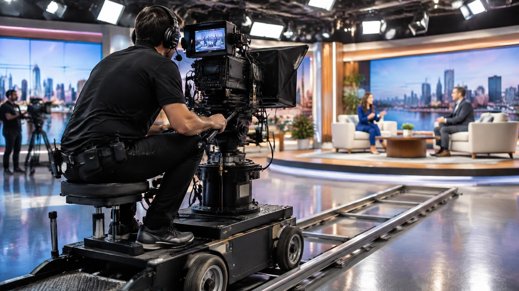 Dynamic camera operation during a live television shoot
