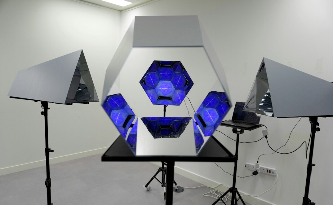 Studio lighting rig with softboxes